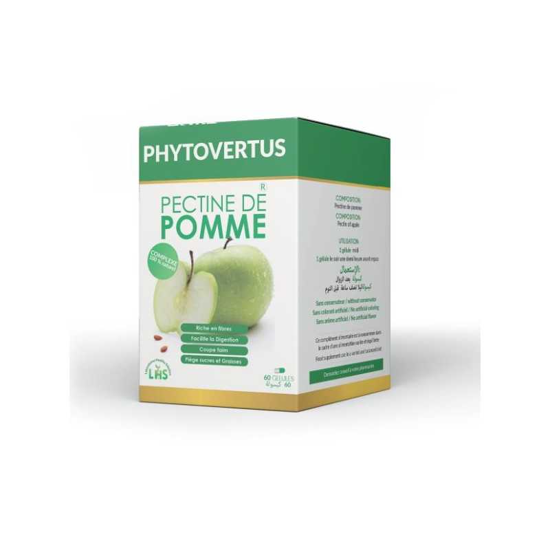 Pectine de pomme, Phytovertus - Acheter en ligne boite 60 gélules