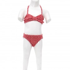 Maillot de bain Enfant Bikini 3 pièces Kan - Rouge-blanc