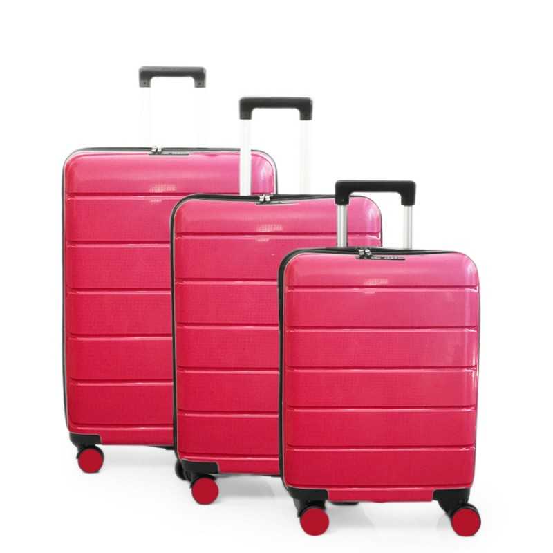Set de Trois valises avec roues 360° - NEW STYLE BAG - Rose Fushia