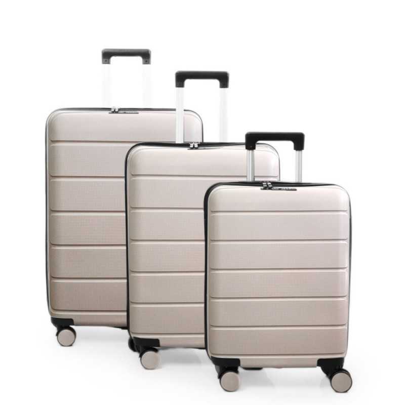Set de Trois valises avec roues 360° - NEW STYLE BAG - Beige Clair
