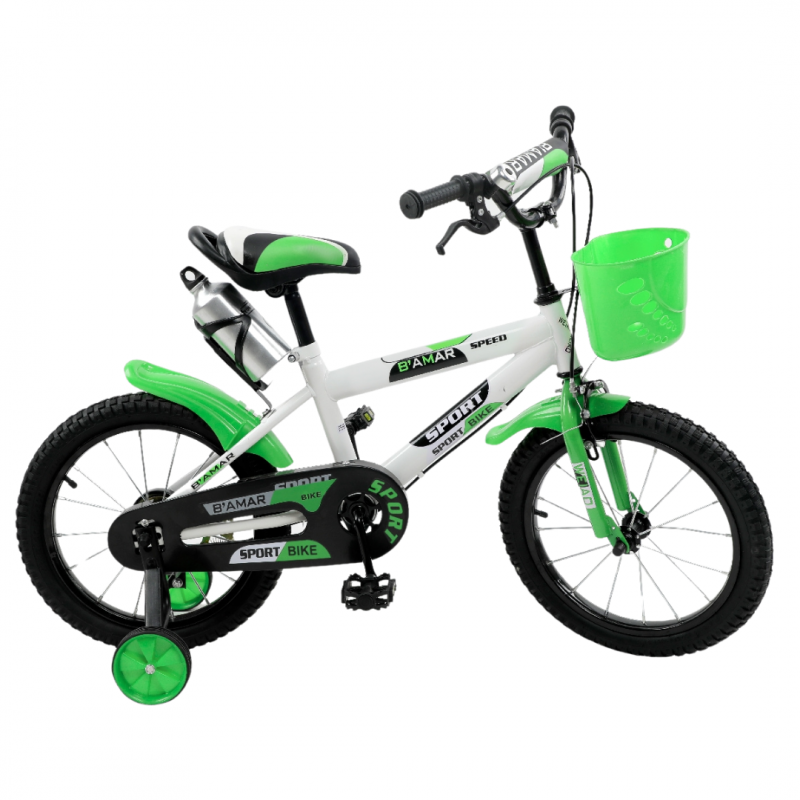 Bicyclette pour enfants 16'' pouces Vert (3-6 Ans) JIEXIKA