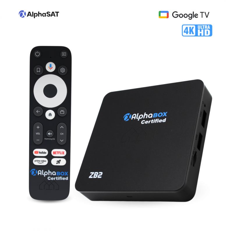 Box Android Alpha Box Certified 4k 2Go 32Go + 2 ANS ALPHA + ANDROID OFFICIEL